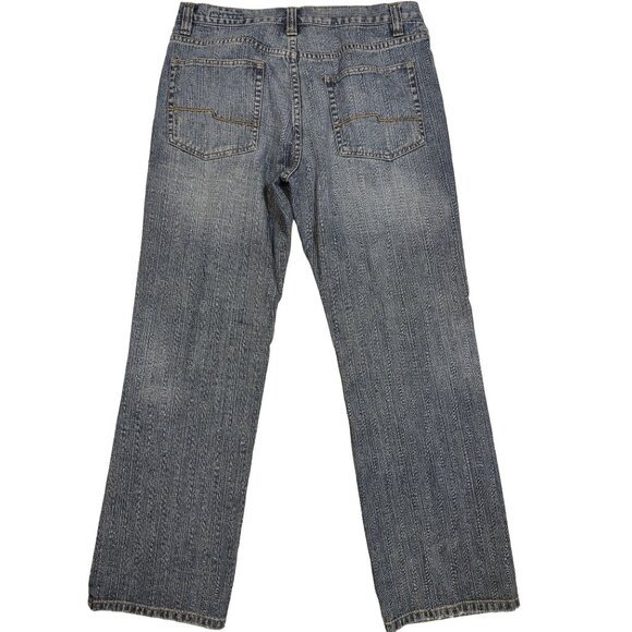 J Ferrar Mens Jeans Button Fly Wide Leg Relaxed Medium Wash Size 32x32 - Picture 2 of 7